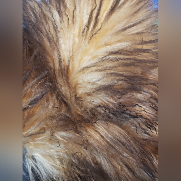 NORMA Canada Vintage 1980's Fur Patchwork Art Knit Sweater Jacket mixed media - Picture 9 of 12